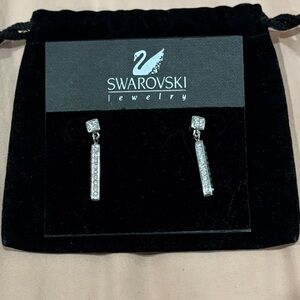 Swarovski Crystal Silver Earrings